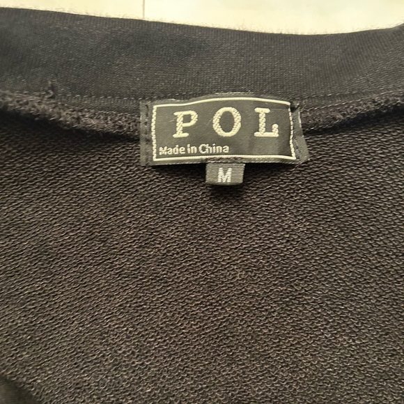 POL Textured Asymmetrical Black Knit Jacket/Sweater - Picture 4 of 4